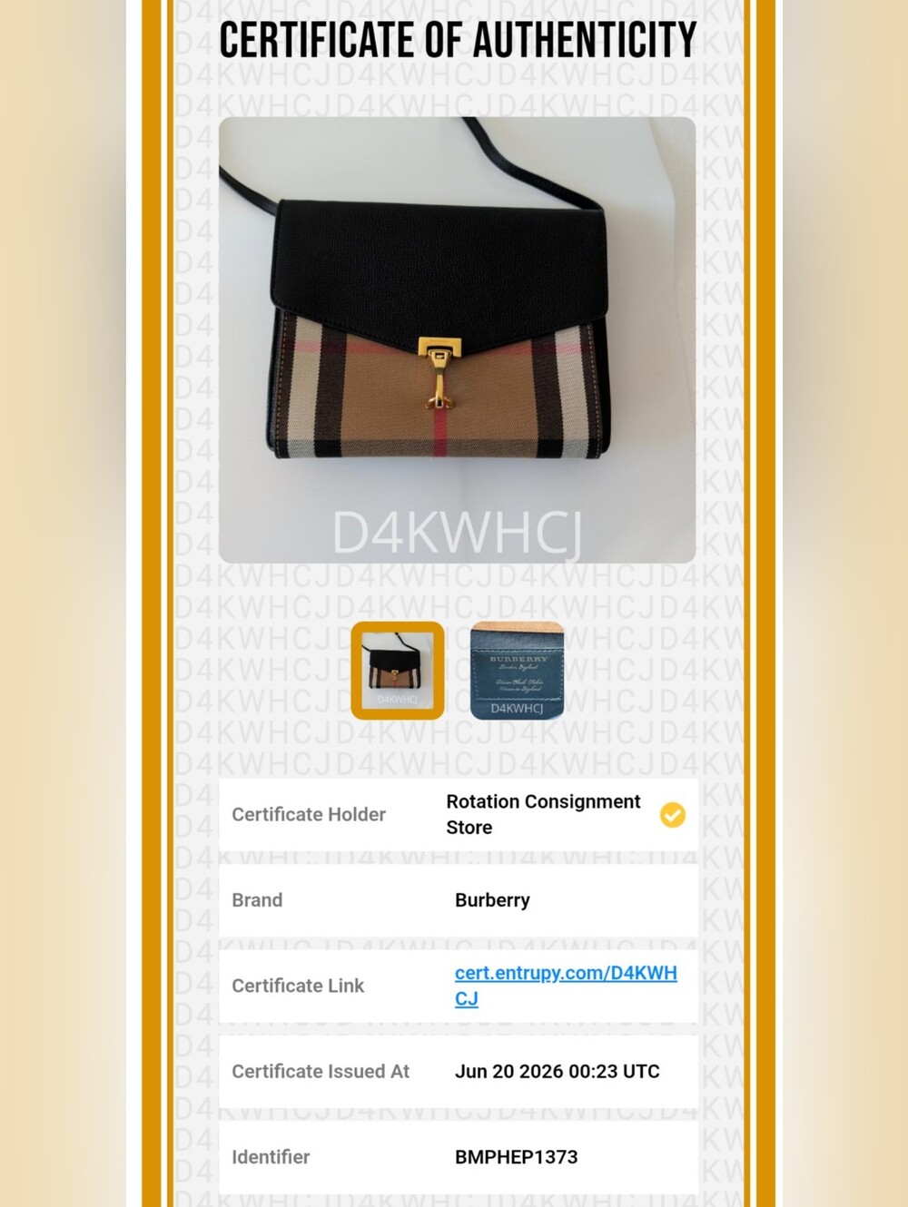 Burberry Black House Check Macken Small Shoulder Bag - Picture 9 of 9